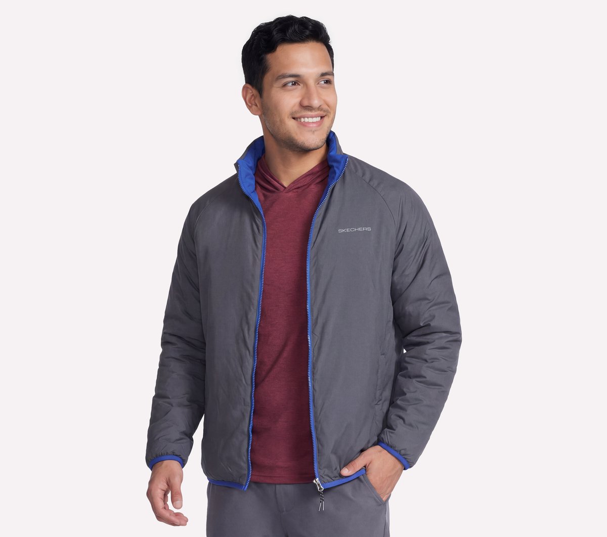 GO SHIELD Cozy Fit Altitude Reversible Jacket Men Skechers discount