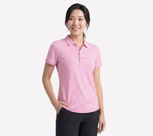Short Sleeve On The Green Striped Polo Women Skechers for sale