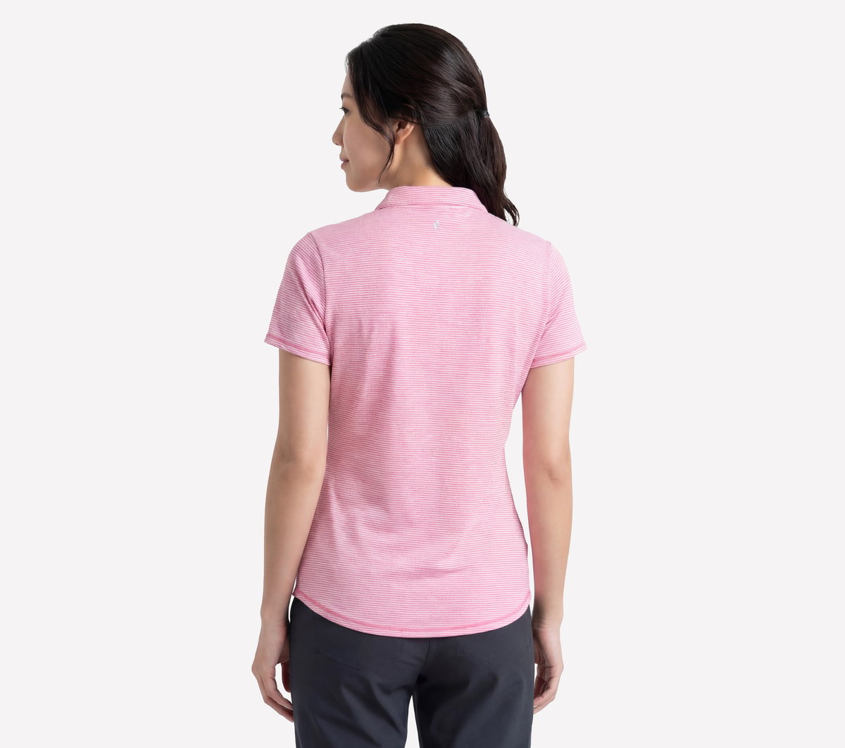 Short Sleeve On The Green Striped Polo Women Skechers for sale