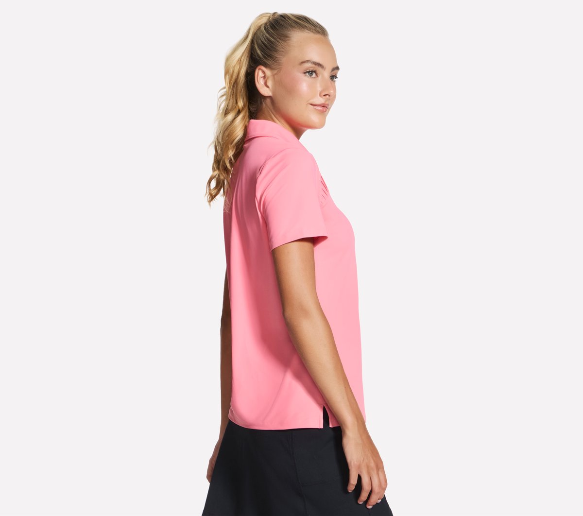 GO GOLF Short Sleeve Birdie Zip Front Polo Women Skechers discount