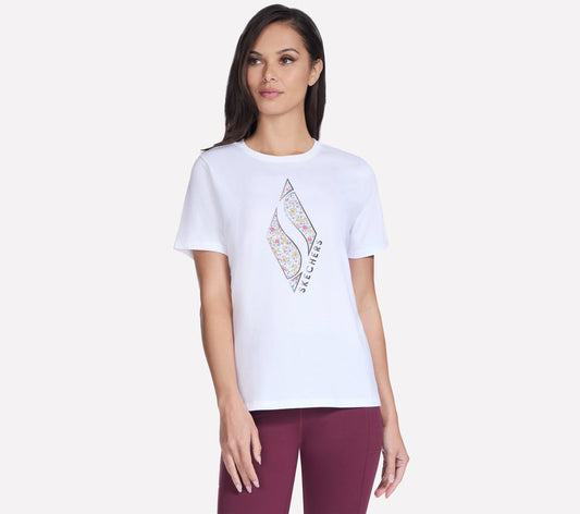 Floral Diamond Short Sleeve Tee Women Skechers for sale