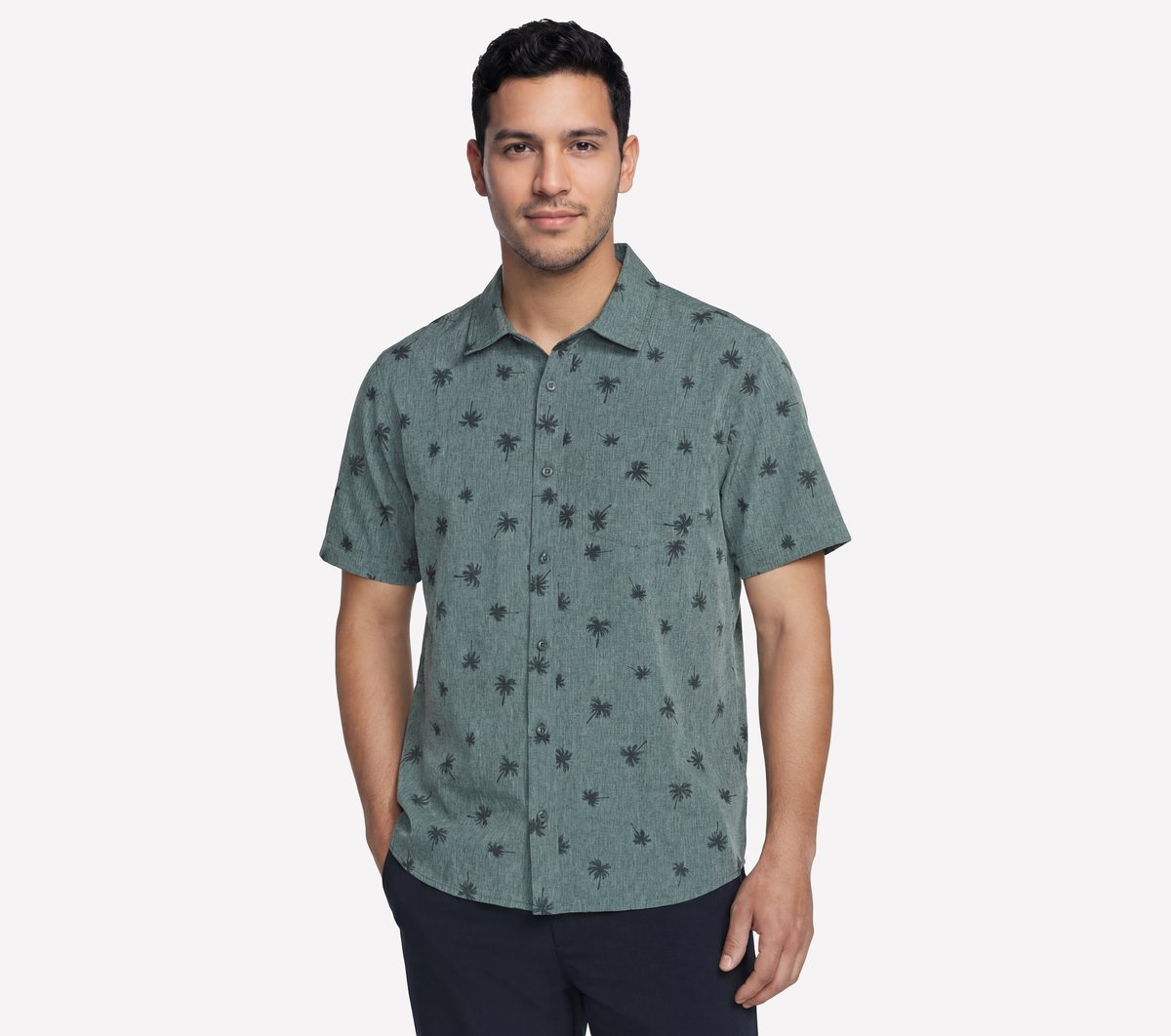 The GO WALK Air Printed Short Sleeve Shirt Men Skechers sale