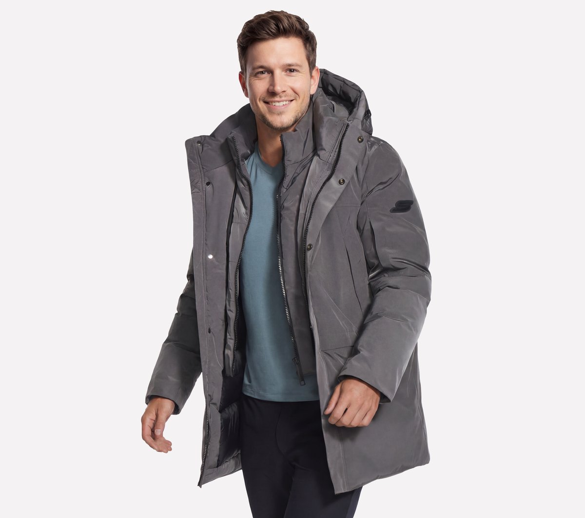 Non-Quilted Parka Men Skechers discount
