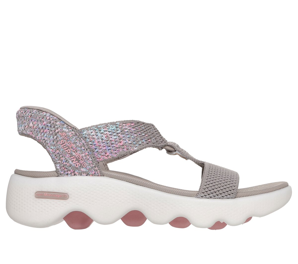 Slip-ins: GO WALK Massage Fit Sandal - Confetti Sky Women Skechers discount