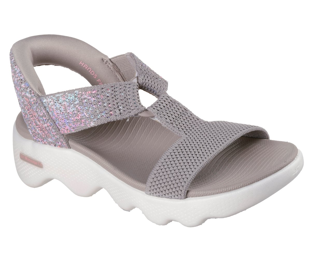 Slip-ins: GO WALK Massage Fit Sandal - Confetti Sky Women Skechers discount
