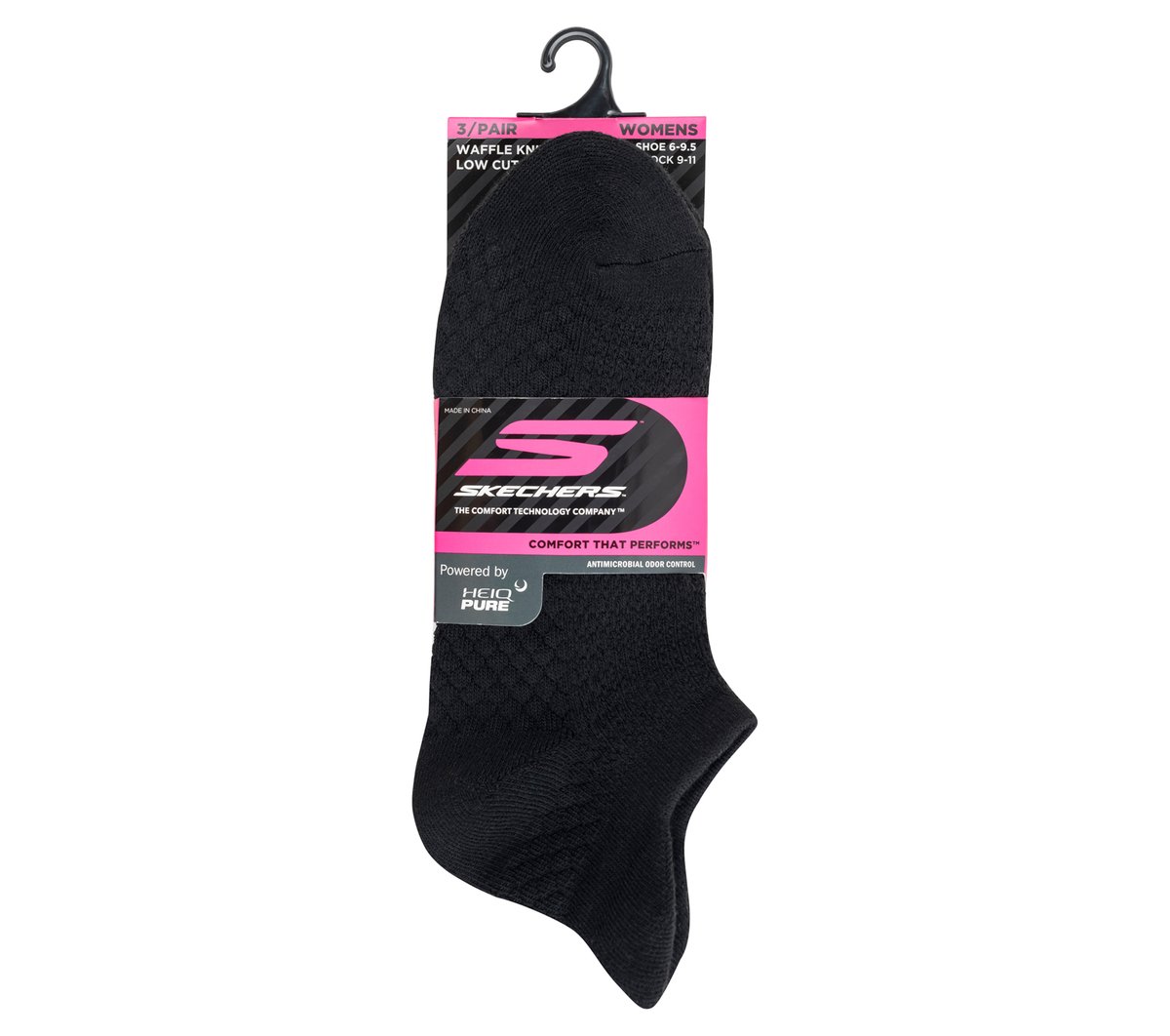 3 Pack Women's Performance Low Cut Textured Socks Women Skechers for sale