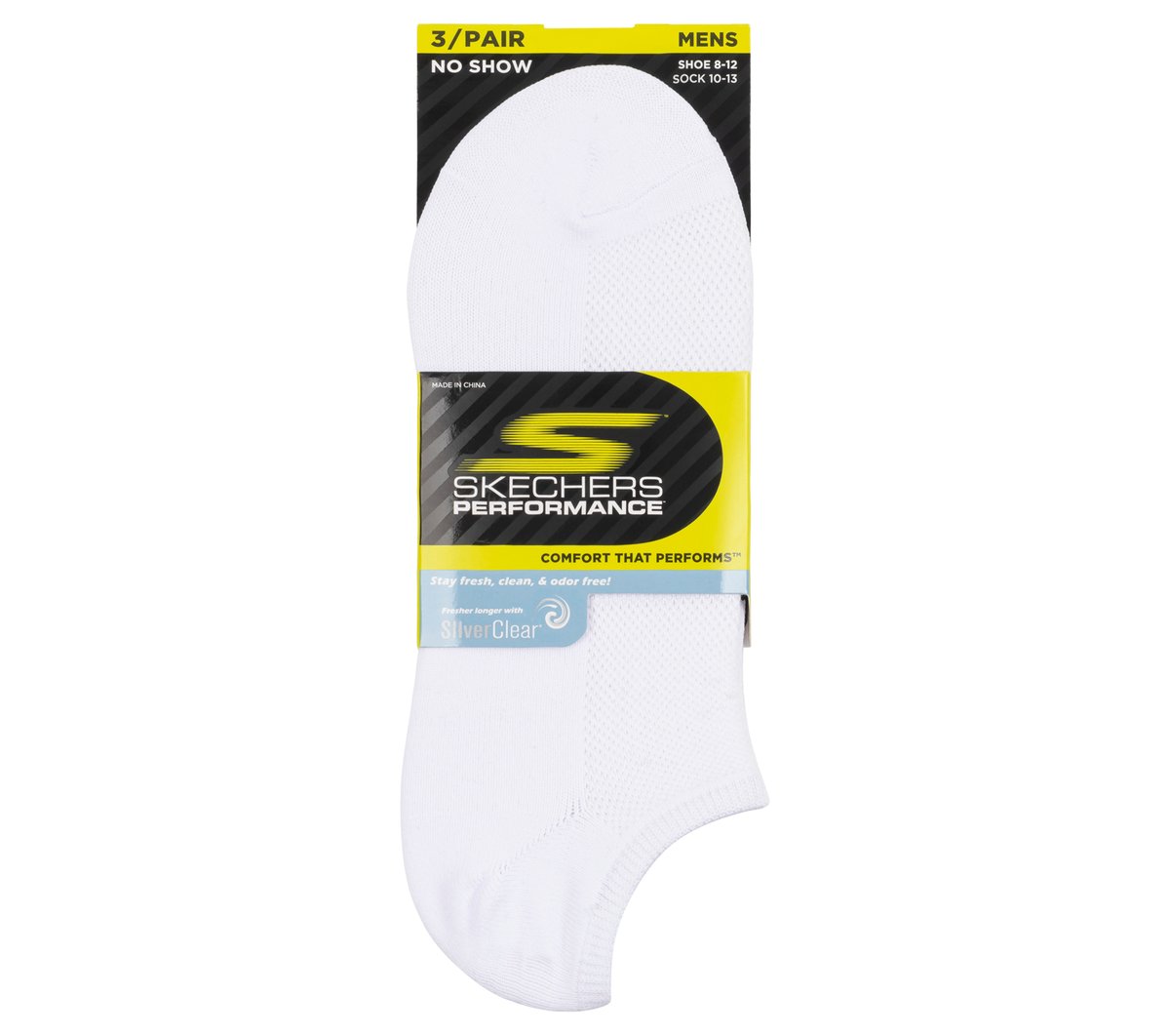 3 Pack No Show Stretch Socks Men Skechers discount