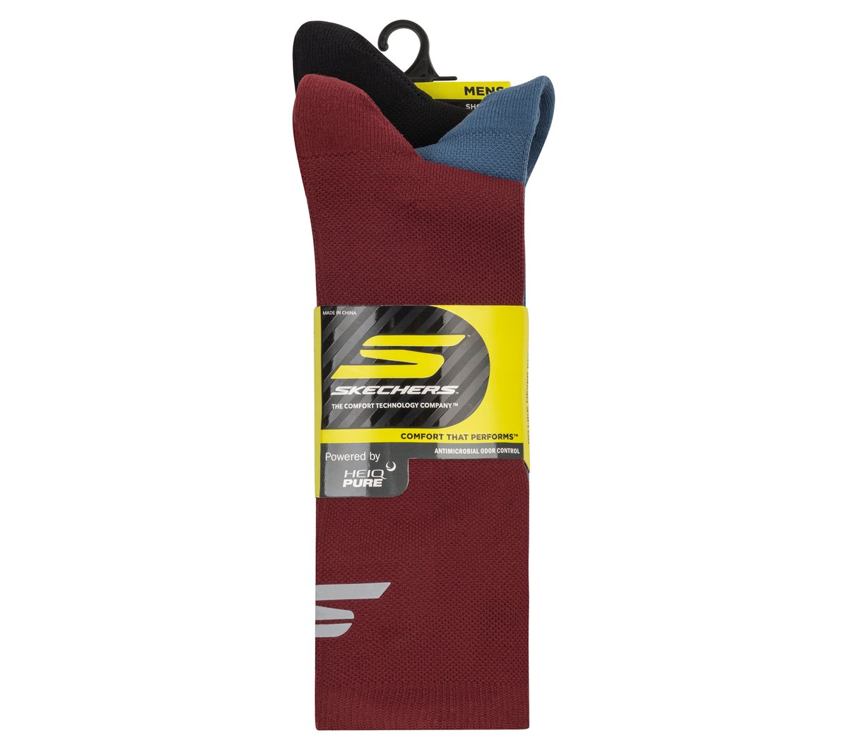 3 Pack Men's Reflective Performance Half Terry Crew Socks Men Skechers on sale