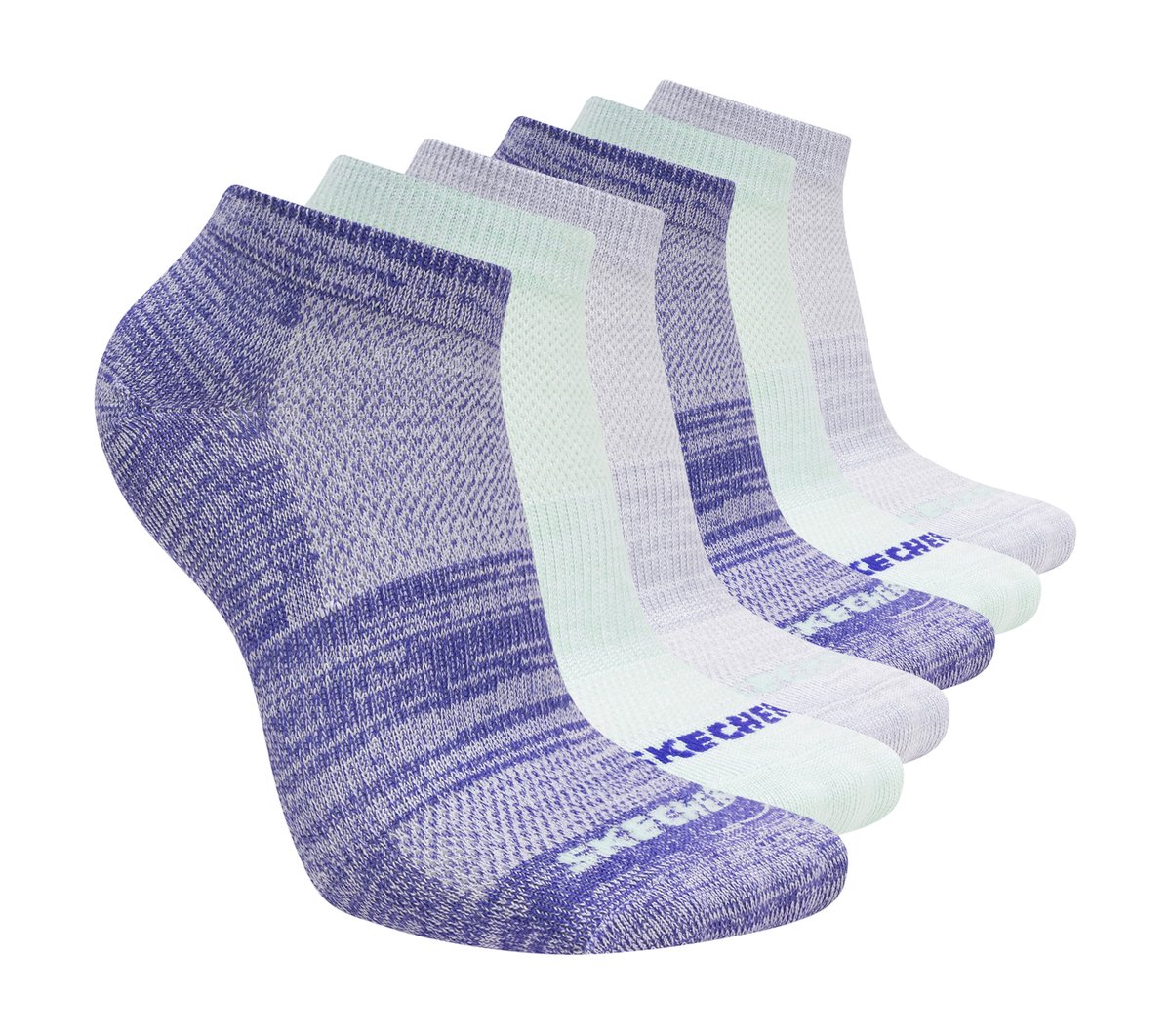 6 Pack Girls' Low Cut Color Stripe Socks Kids Skechers online