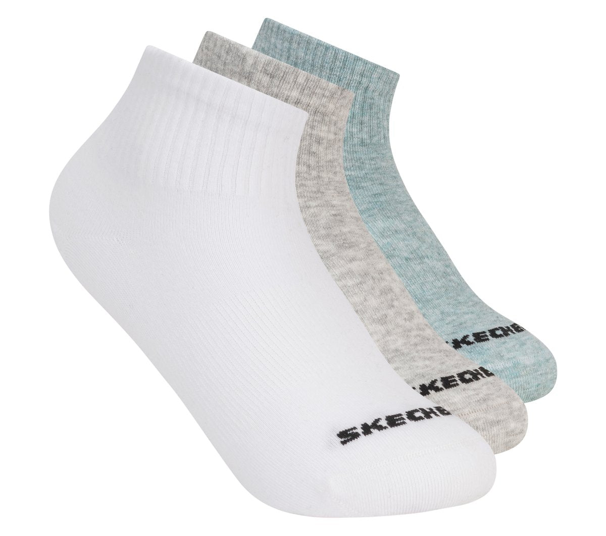 3 Pack Boys' Quarter Crew Cotton Socks Kids Skechers discount