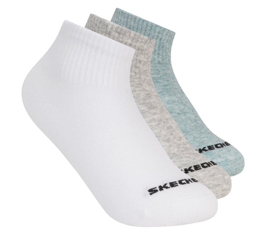 3 Pack Boys' Quarter Crew Cotton Socks Kids Skechers discount